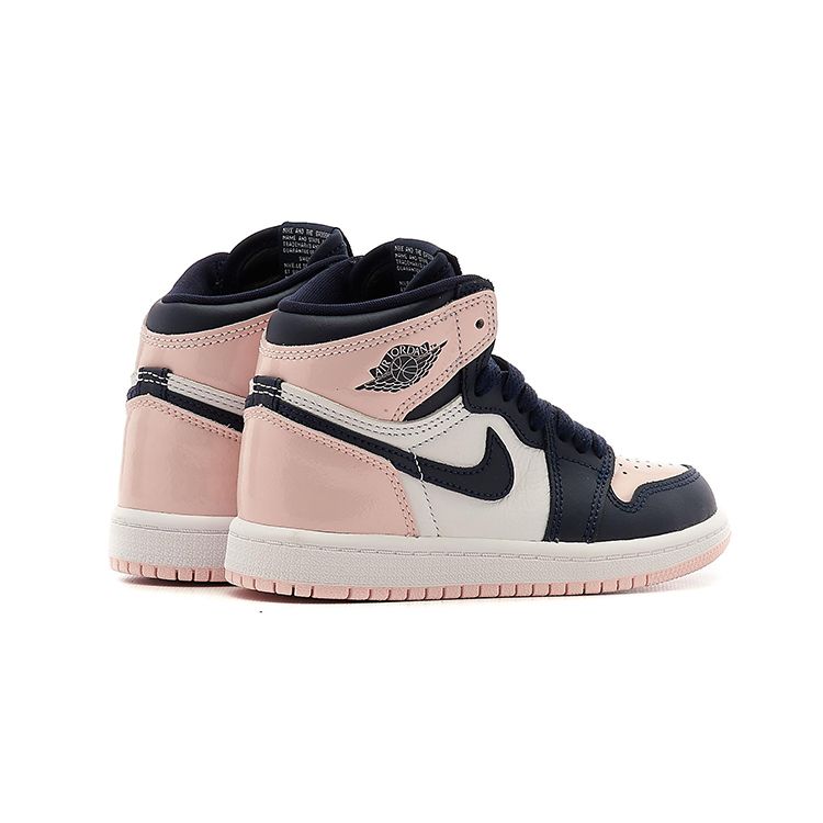 Детские кроссовки Air Jordan 1 Retro High OG SE PS Bubble Gum Розовая атмосфера Белая CU0449-641