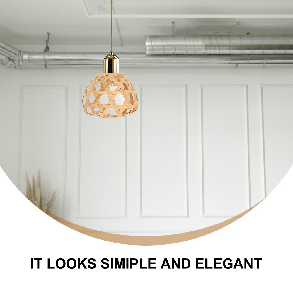 Бамбуковая клетка Абажуры для ламп Маленький чехол для люстры Плетеный бамбуковый абажур Дом Отель