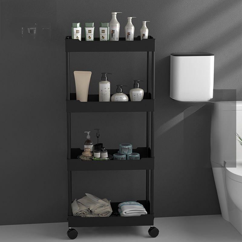 3 4-уровневые полки для хранения тележек на колесиках Многофункциональная тележка для хранения с колесами Простая сборка для ванной комнаты, кухни