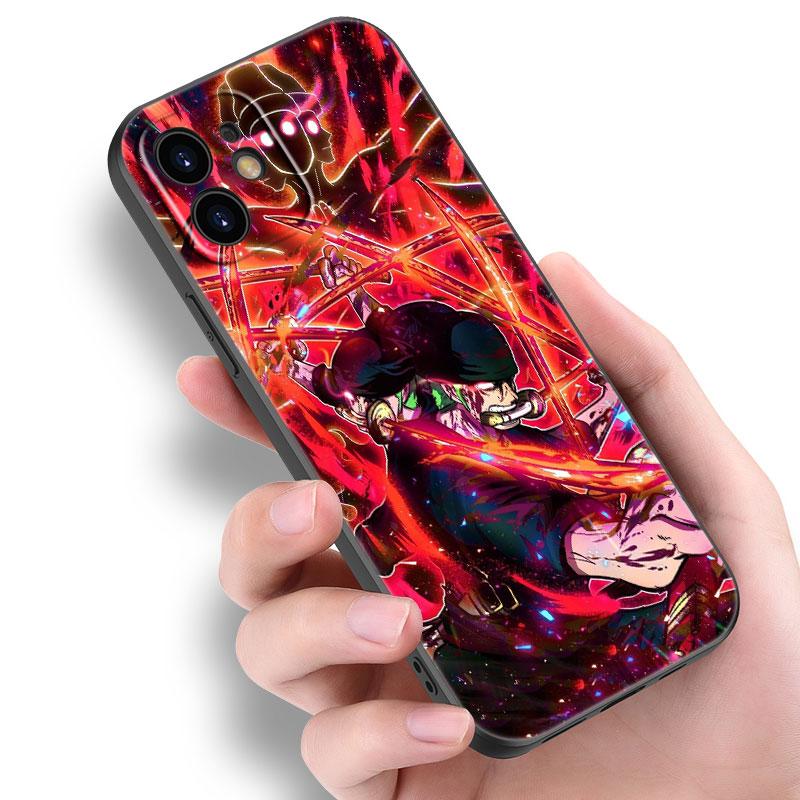 Чехол для телефона с изображением аниме Ророноа Зоро для Apple iPhone 14 13 12 Mini 11 Pro Max 7 8 XR X XS 7 8 Plus SE 2020 2022, черный мягкий чехол