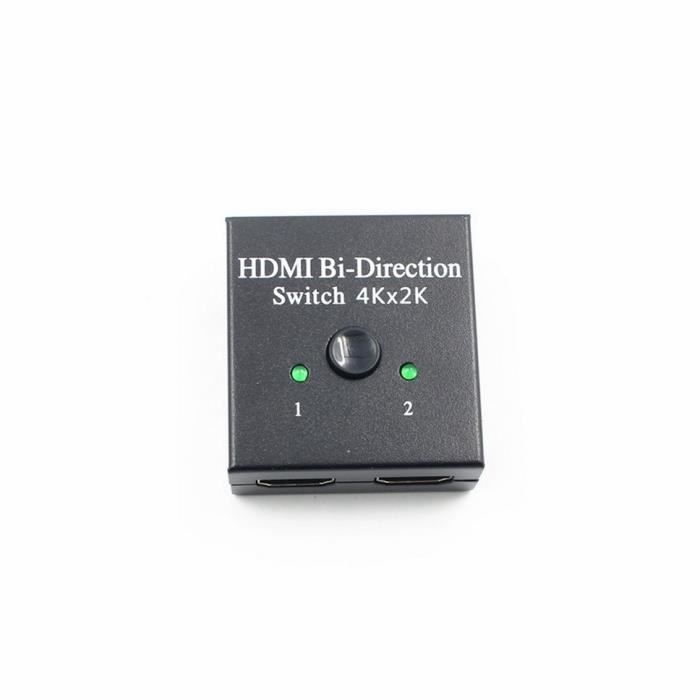 Distributeur HDMI 1x2 Répartiteur Ou A 2x1 Switch Support Intelligent Bidirectionnel 4K 2.0 Source De Signal AB