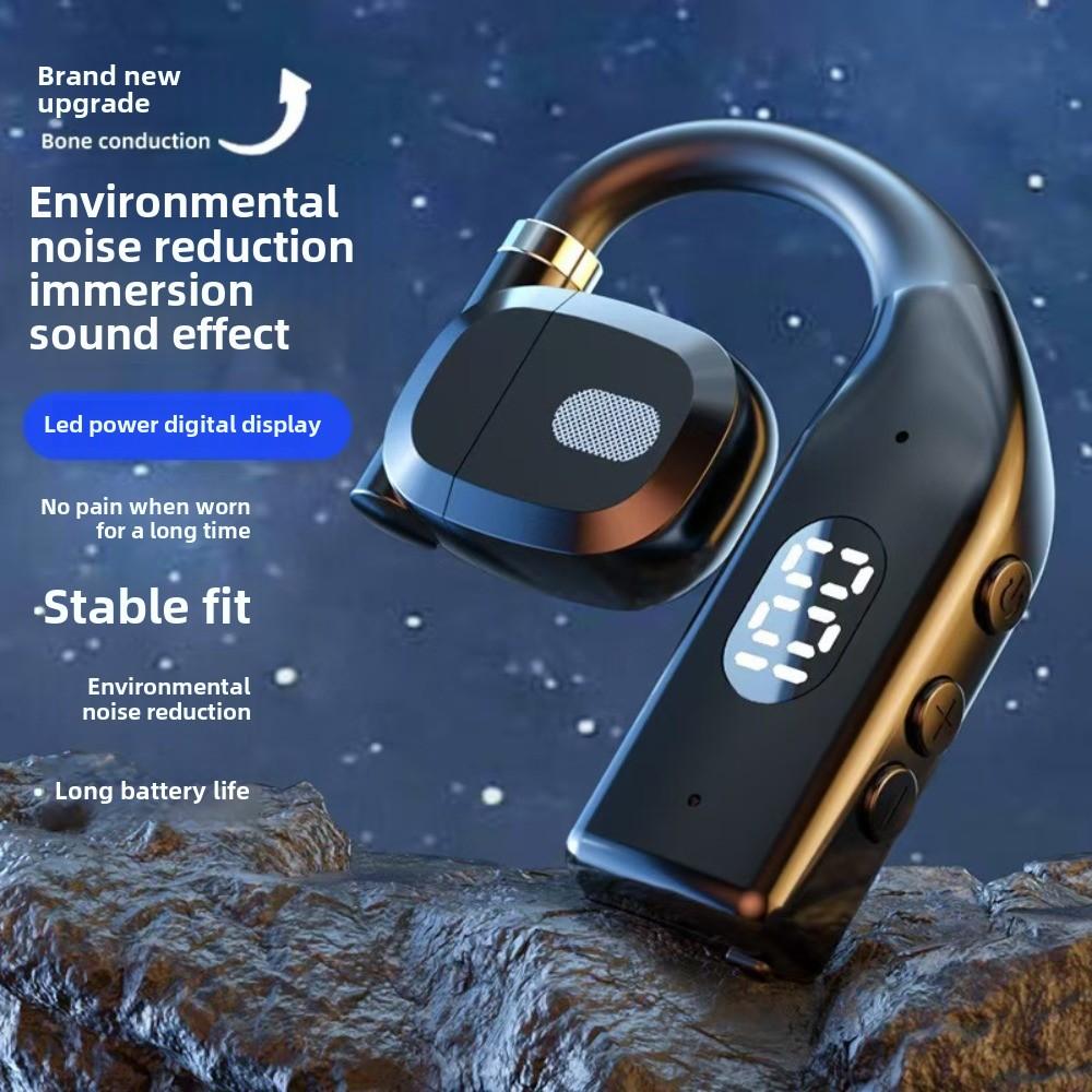 Новая одноканальная гарнитура OWS с цифровым дисплеем Bluetooth, беспроводная, с открытым шумоподавлением, с очень долгим сроком службы, которую можно носить как слева, так и справа