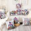 45*45cm Polyester Zen Yoga Art Watercolor Print Pillowcase Home Decoration Sofa