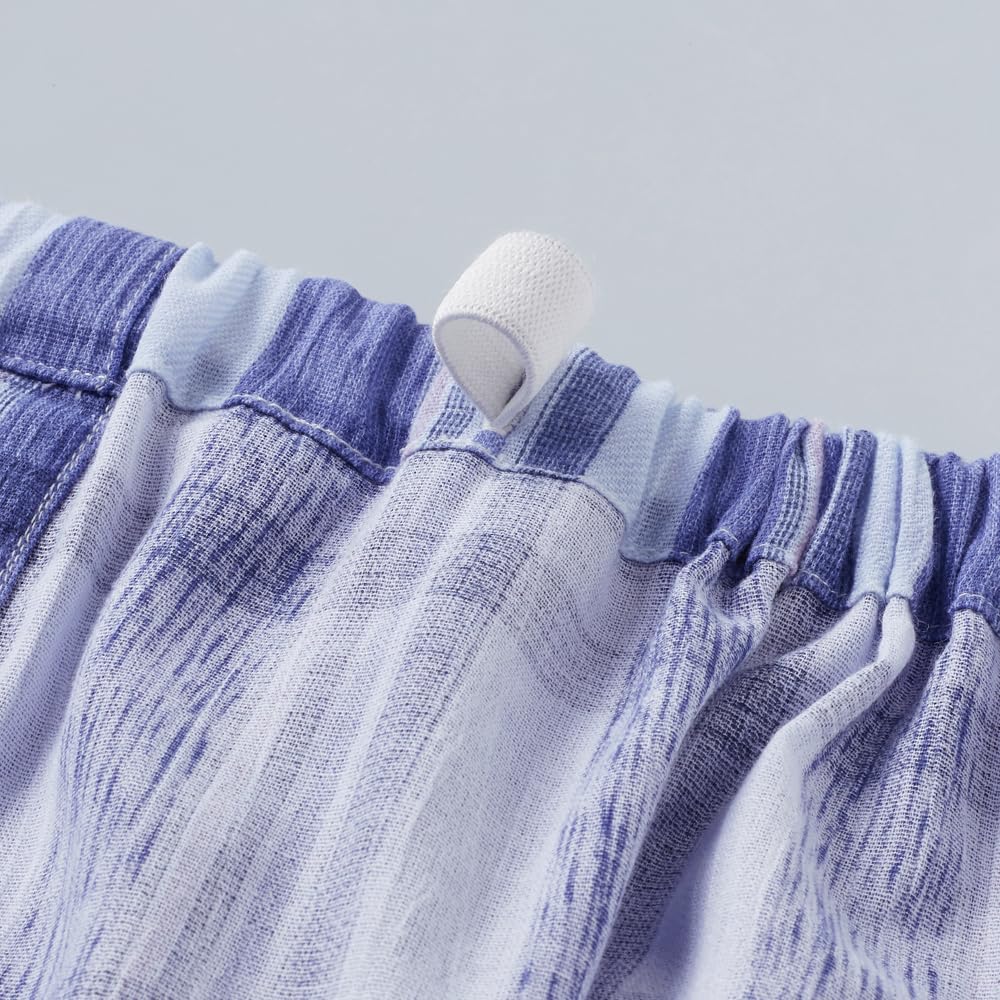 Gunze Хлопковый с длинным рукавом Натуральный темно-синий Размер S Мужской 100% Пижама, Влагоотводящая, Быстросохнущая, Брюки, Спереди на пуговицах, Креп, Влагоотводящая,