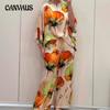 Summer Autumn Elegant One Neck Loose Printed Bat Sleeve Drawstring Pant Suit