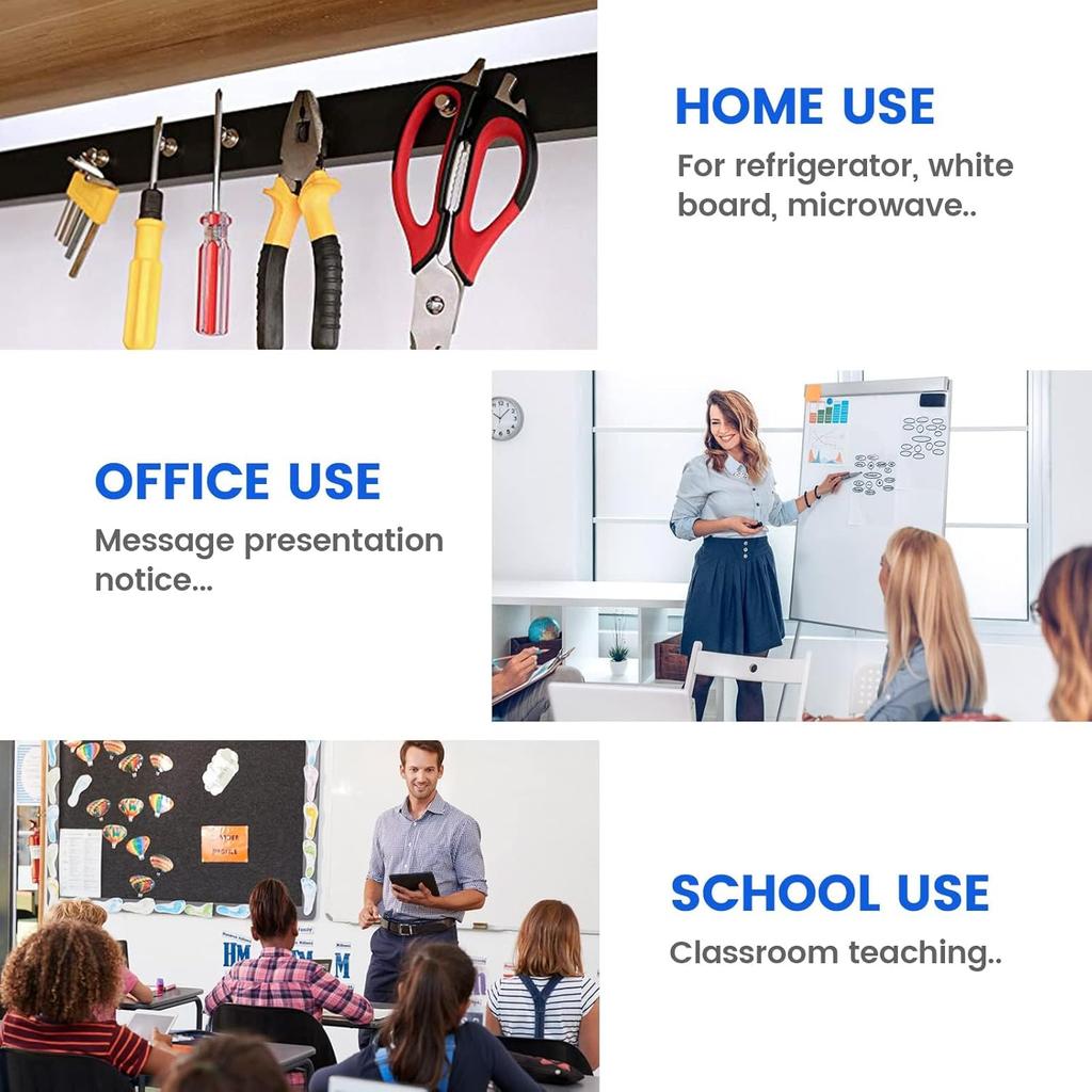 4Pack Fridge Magnet, Push Pin Magnets, Strong Rare Earth Magnets for Whiteboard Refrigerator, Small Neodymium Magnets for Kitchen Home