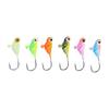 6 шт. Мормышки для подледной рыбалки Рыболовные приманки Мини джиг-головки Приманки из углеродистой стали для зимней рыбалки на открытом воздухе004