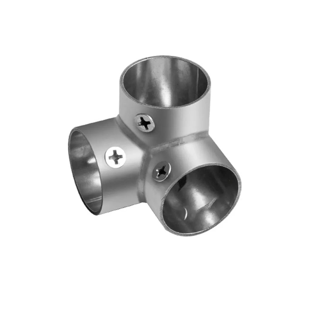 Stainless Steel Pipe Connector Clothes Rail Clothes Flange Seat Hanging Clothes Pole Fixed Socket Wardrobe Clothes Rail Bracket