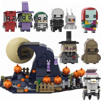 Brickheadz Кошмар перед Рождеством Хэллоуин Джек Сделай сам Мэр Лок Фигурки MOC Строительные блоки Игрушки для детей Детские подарки Кирпичики