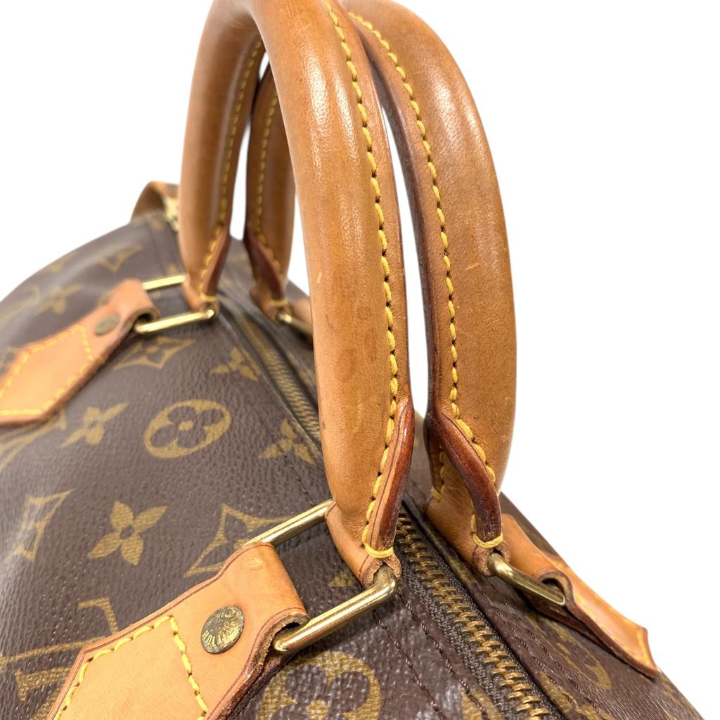 Used Louis Vuitton Monogram Speedy 30 M41526 Boston Bag Brown SP0934 Authentic 1224