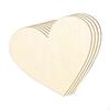 4PCS Cutouts Wooden Heart Slices Embellishments Ornaments for Christmas, Wedding, Valentine, DIY