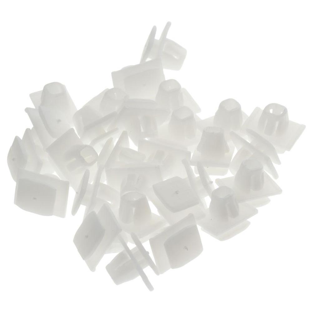 50Pcs White Plastic Shield Car Grill Car Door Protector Edge Guards Replacement Clips For Car