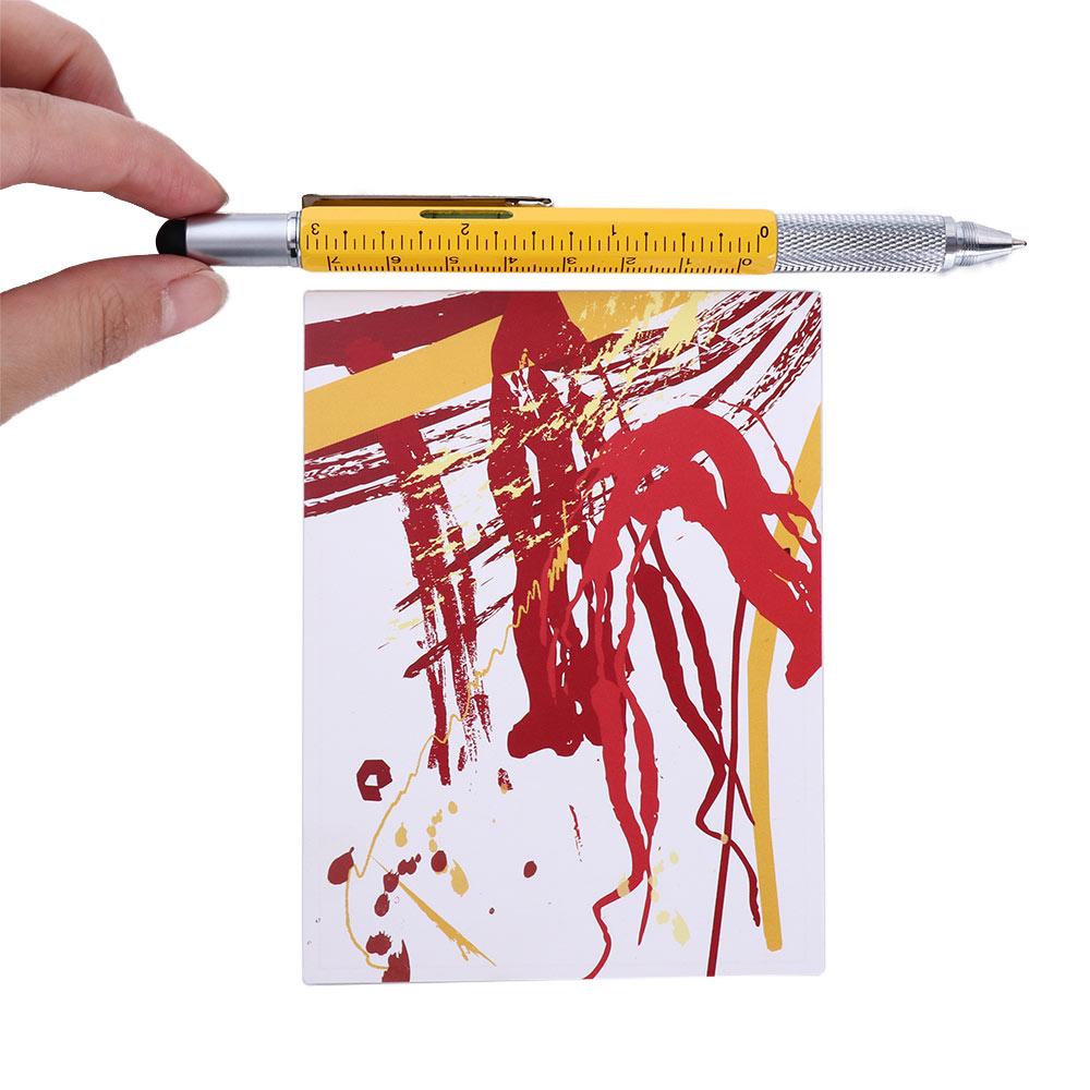 Screen Gadget With Scale Ballpoint Pen Capaciative pen Cross Screwdriver Flat-blade Screwdriver