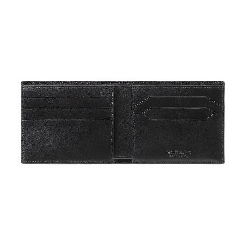 Montblanc Кошелек с клапаном Meisterstück, шестиугольный белый логотип-звезда, мужской, черный MB198308