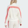 adidas Спортивная повседневная толстовка с длинным рукавом с застежкой-молнией на половину длины Женская толстовка Han-Jade-White IT4826