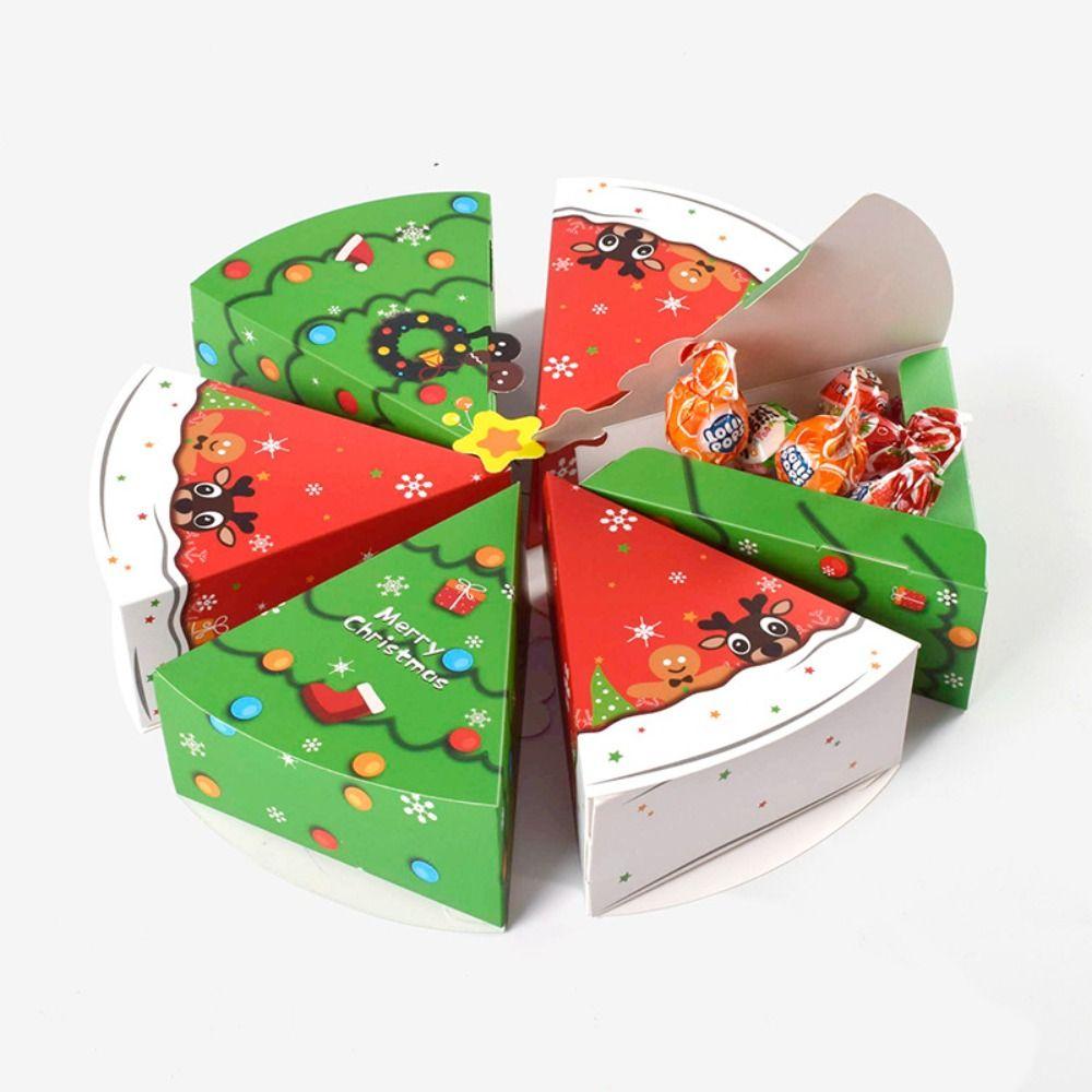 10pcs Thicked Christmas Gift Candy Boxes Cute Storage Box Xmas Eve Packaging Bag Birthday