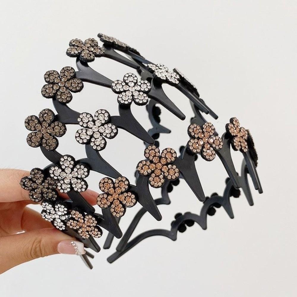 Butterfly Embellishments Non‑Slip Wave Teeth Headband Elegant Hair Hoop Casual