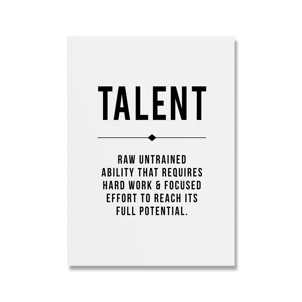 Grind Hustle Talent Grit Motivational Poster and Print Office Decor Modern Art Entrepreneur Motivation Canvas Painting Pictures No Frame