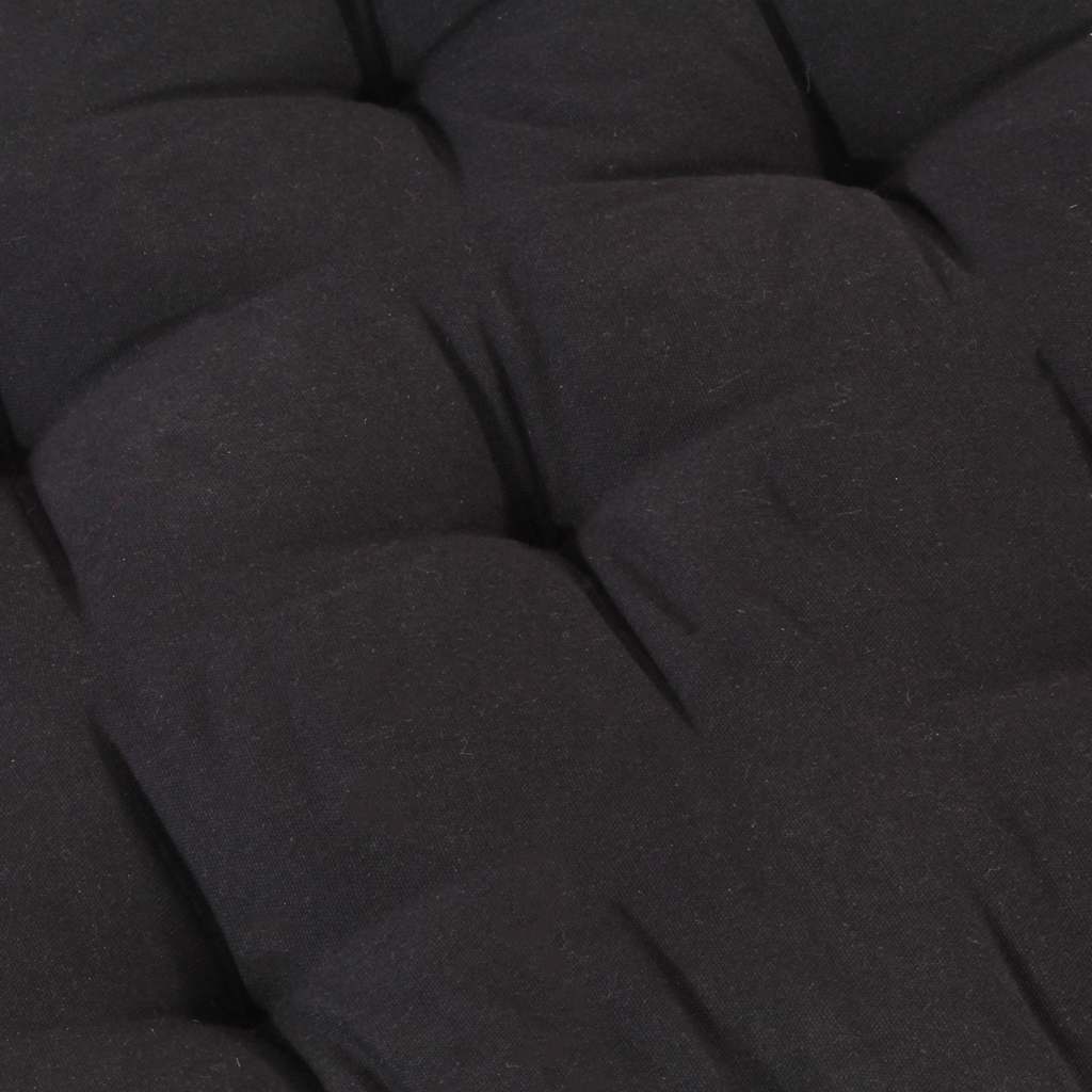 Pallet Cushion Cotton 120*40*7 cm Black