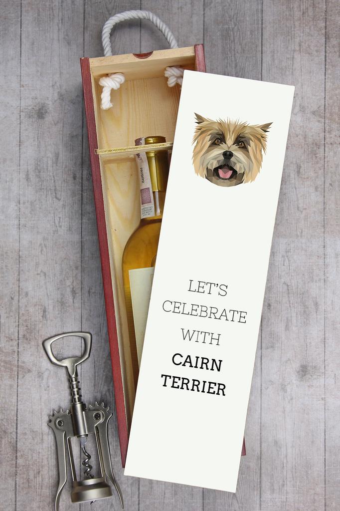 Cairn Terrier - Geometryczne Pudełko Ze Zdjęciem I Napisem Na Wino Marki Art-Dog