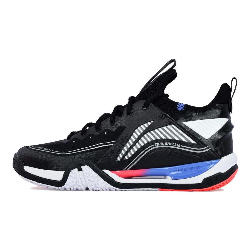 Li Ning Saga Pro 2 Pro Удобные кроссовки для бадминтона средней высоты Унисекс Черные AYAT003-1
