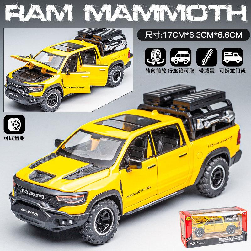 1:32 Dodge RAM Mammoth 1000 Hennessey Внедорожный пикап Металлический сплав Литая модель автомобиля Симуляция Транспортное средство Домашний Модный Подарок