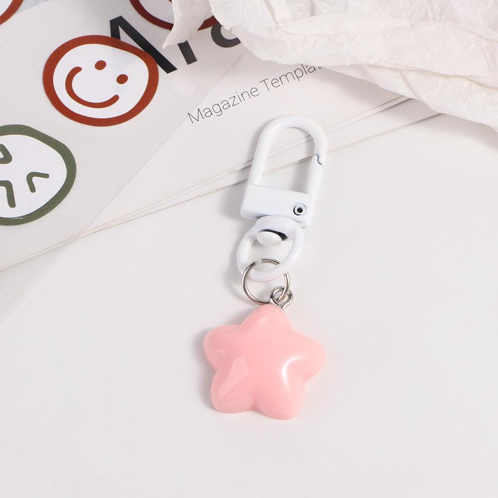Chubby Chubby Milk Yellow Star Keychain Pentagram Yellow Pink Stars Keychain   Birthday Gifts