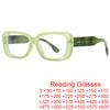 Elegant Green Fashion Reading Glasses Women  Luxury Brand Square Blue Light Filter Optical Eyeglasses Anti Radiation Goggles