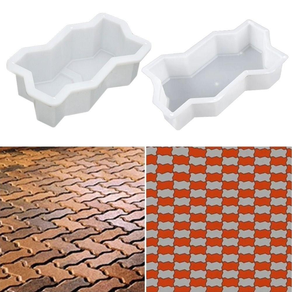 1Pcs Plastic Stepping Stone Paver Waves Shaped Walkway Brick Mold  For Lawn Patio Yard Garden