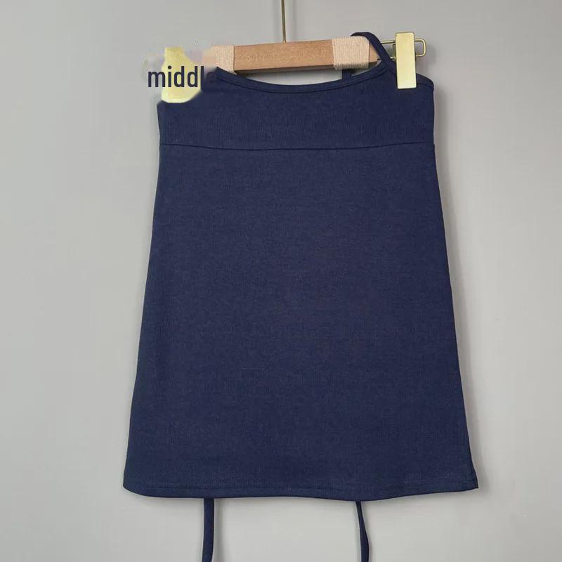 Корейская сексуальная юбка-халтер с запахом на бедрах Dongdaemun