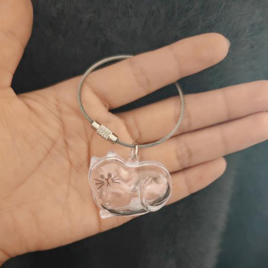 Прозрачная бутылочка для хранения кошачьей шерсти, брелок-сувенир для сбора кошачьей шерсти