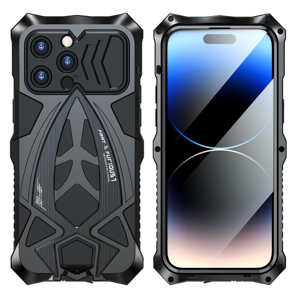 Metal Armor Case for IPhone 17 Pro Max IPhone 16 Pro Max 13 14 15 Pro Shockproof Heavy Duty Defender Cover