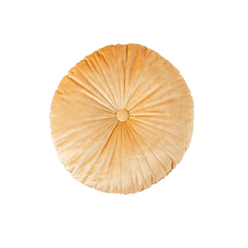 Скандинавская стеганая подушка-плед в форме тыквы - Однотонная круглая подушка для гостиной и эркерного окна