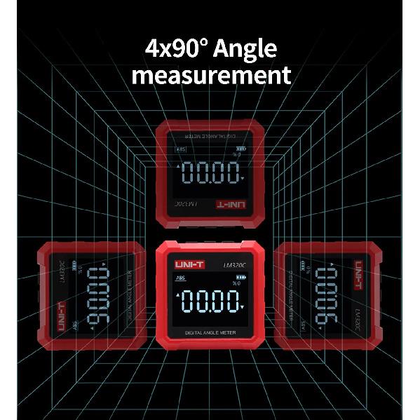 UNI-T Угломер LM320F LM320D Электронный уровень Магнитный инклинометр Цифровой транспортир LM320C Искатель угла Угломерная коробка