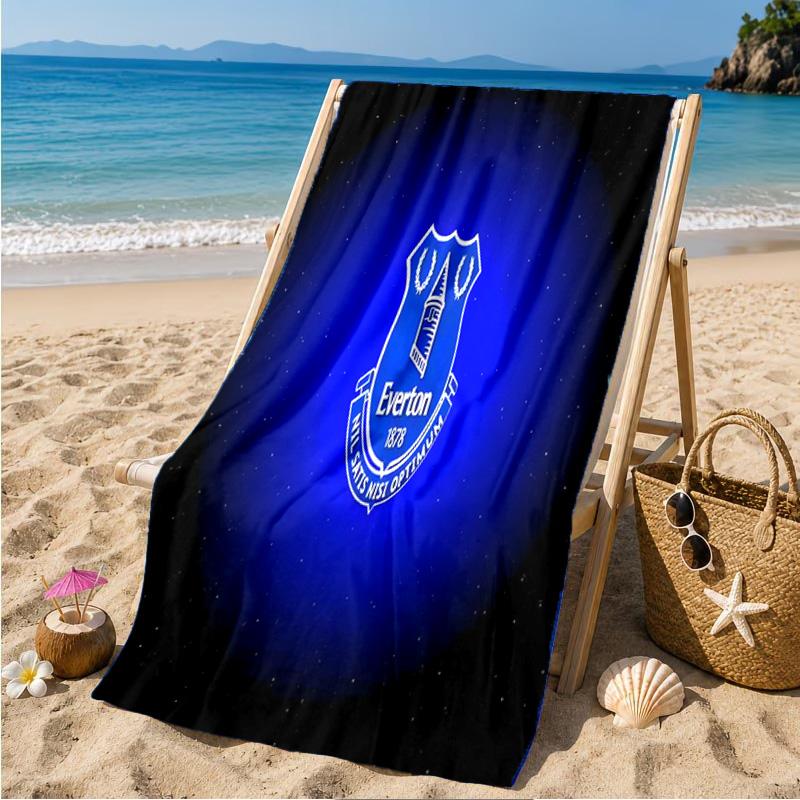 Fc Everton Crest Design Beach Towel Microfiber Beach Towel, Lightweight and Quick-Dry, for Summer Travel, Swimming Pool Fan Birthday Gift