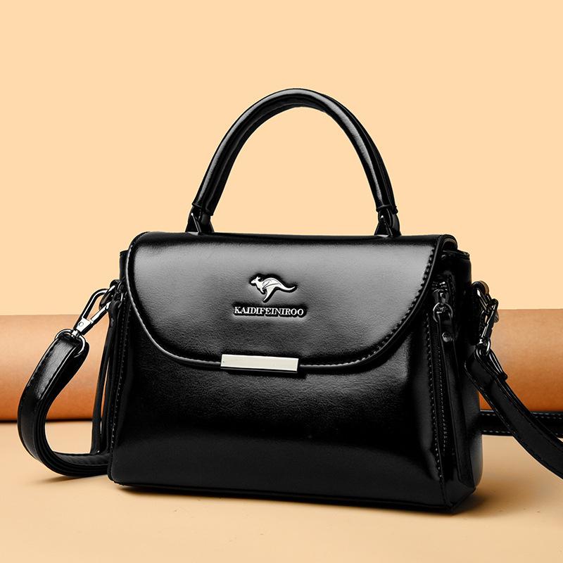 Middle-aged Women's Bag Mom Bag Fashion Soft Leather Large Capacity Single Shoulder Crossbody Bag