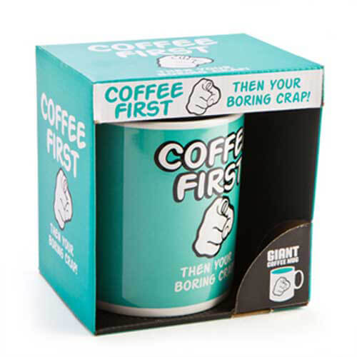 Кофейная кружка «Coffee First» гигантская