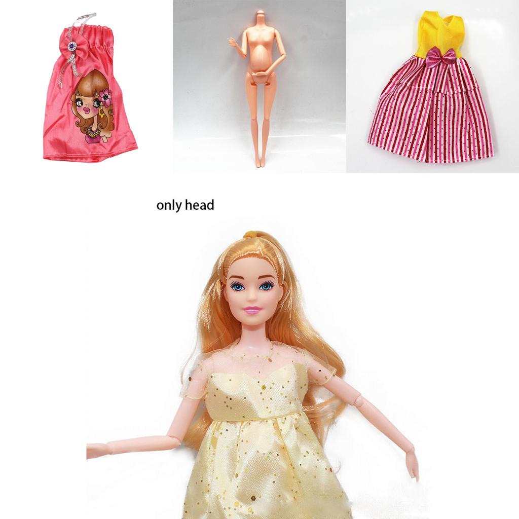 11-дюймовая 30-сантиметровая 6-шарнирная пузатая беременная голая кукла со съемным животом