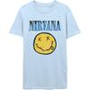 Синяя футболка унисекс с логотипом Nirvana Xerox