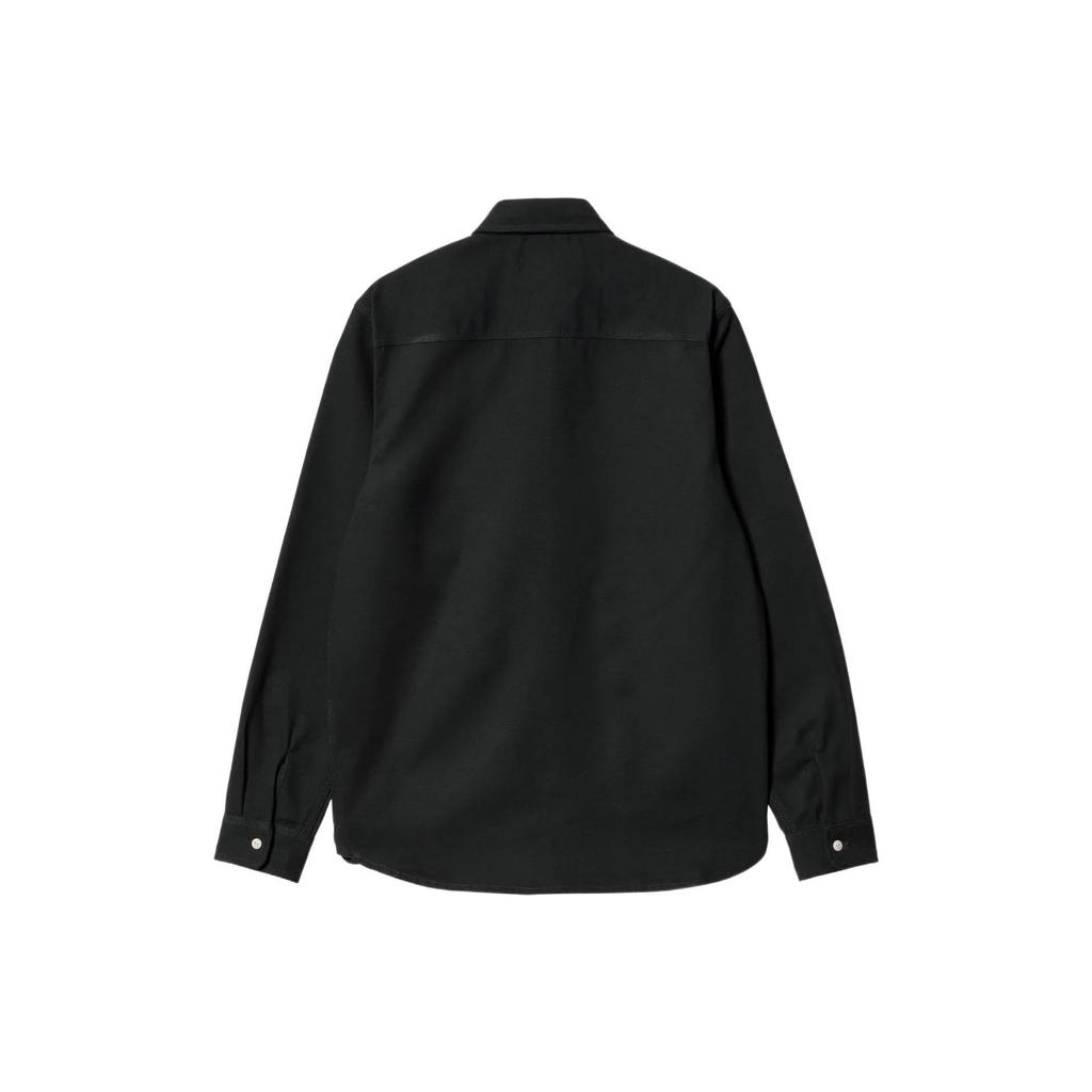 Carhartt WIP Однотонная рубашка с принтом логотипа, однобортная, с длинным рукавом, мужская рубашка I029827-0WE-01