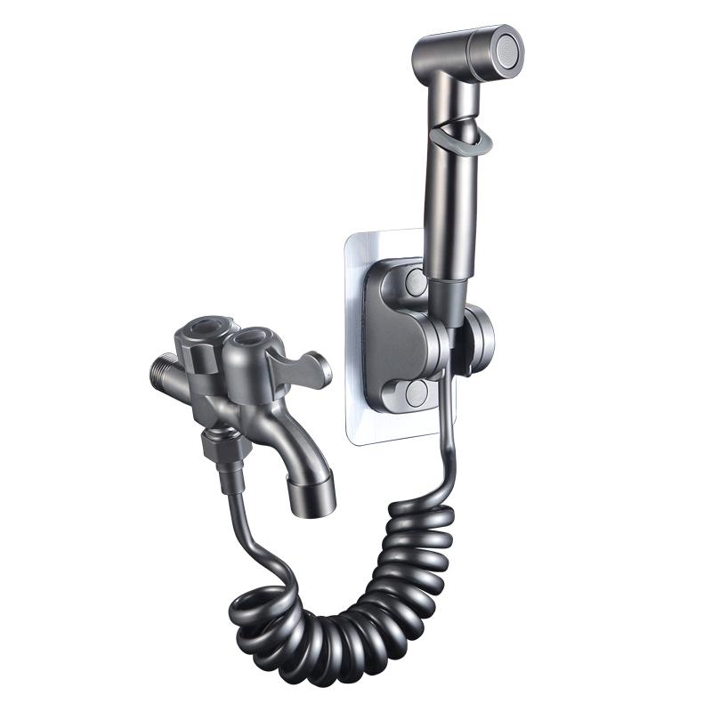 High Pressure Bidet Sprayer Set with Flexible Hose Wall Mounted Toilet Handheld Bidet for Personal Hygiene and Bathroom Cleaning
