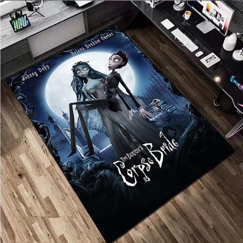 1Pc Corpse Bride Print Rug - Computer Chair Area Rug home decoration Carpet For Living Room Bedroom Flooring Mat