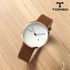 T77L Noiseless Two Hands Simply Date Couple Watch Unisex Leather Watch