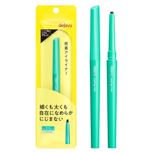 dejavu Dejavu Lasting Fine Adhesive Eyeliner Cream Pencil E 1 Real Black Pencil Eyeliner Oval Core
