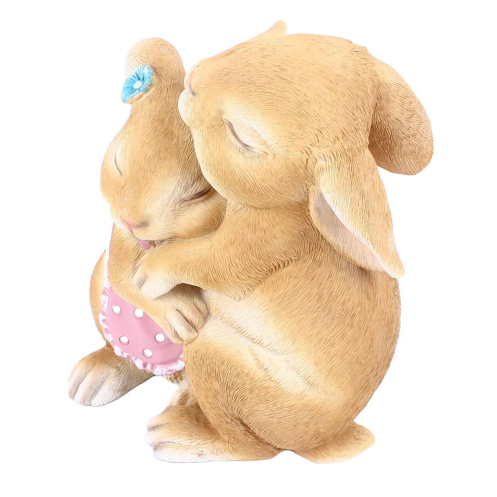 Садовая статуя кролика, неувядаемый орнамент кролика из смолы, очаровательная изысканная фигурка животного для лужайки, двора, патио