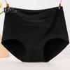 Women Underwear Anti Theft Zipper Pocket High Waist Seamless Stretch Breathable Cotton Middle Aged Mom Grandma Brief Panties Underpants