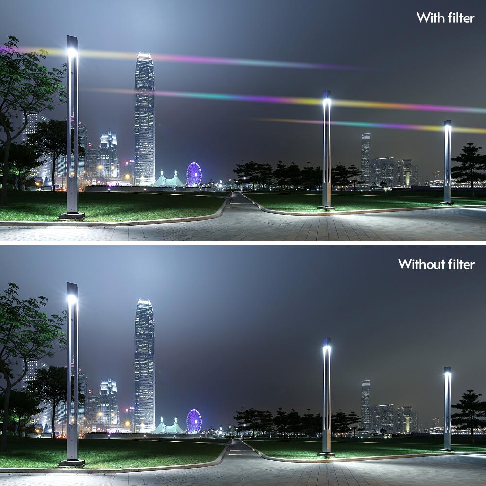 77mm Rainbow Streak Lens Filter Special Effects Anamorphic Optical Glass Filter for DSLR Cameras