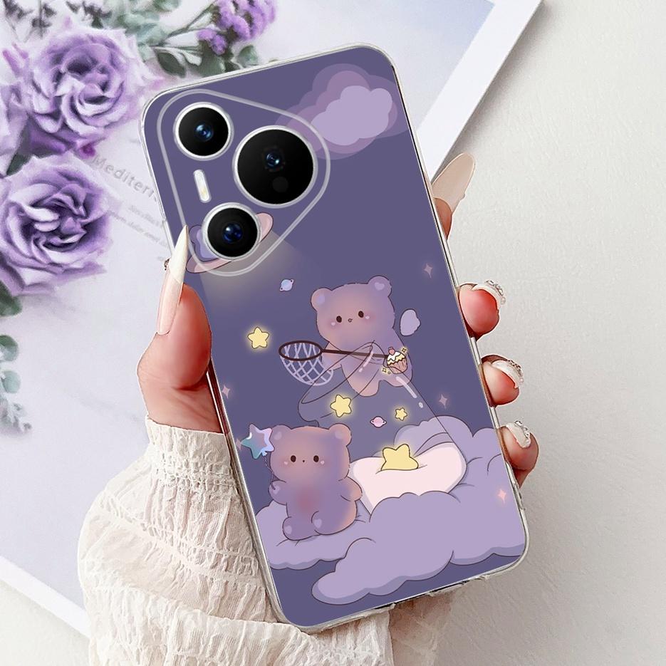 Чехол для Huawei Pura 70 Pro Plus, цветной чехол с рисунком цветов, мягкий тонкий чехол для телефона для Huawei Pura 70 Ultra Pura70 Pro 5G