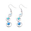 Fashion Women Earrings 2025 Retro Imitation Opal Geometric Pendant Earrings Women Jewelry Bohemian Long Dangle Earrings