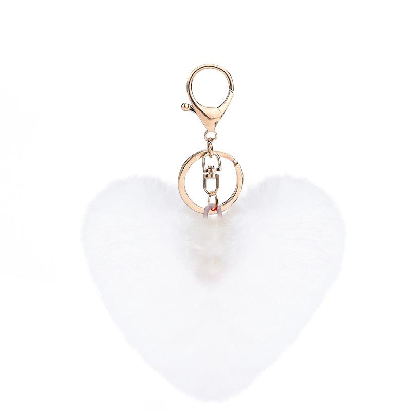 Милый брелок в виде сердца с помпоном и помпоном Loverly Bobbles, пушистый брелок с помпоном для девочки, сумка, автомобильный брелок, подвеска